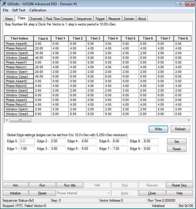 Timing Set Editor Timing Set Editor